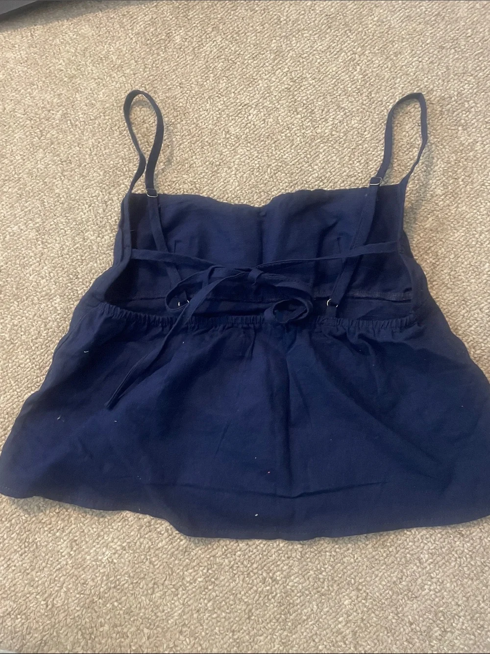 Edikted Navy Ruched Bust Spaghetti Strap Cami - Picture 2 of 4